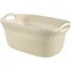 Image de Panière à linge - CURVER - aspect tricot - 40L - blanc