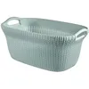 Image de CURVER Panière à linge aspect tricot 40L bleu
