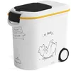Image de CURVER Conteneur à croquettes pour chien et chat avec roulettes 6 kg - 15L - Le diner est servi