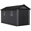 Image de Abri De Jardin Résine Imitation Bois - 7,84 M² - Newton Plus 7513 - Avec Plancher Et Fenêtres