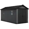 Image de Abri De Jardin Newton Plus 7515 - 10 M² - Gris Aspect Bois - Keter