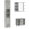 Image de Bonne qualité - Mobilier Ensemble de meubles de salle de bain 3 pcs Salle de bain et WC - BONNIE - gris béton DECO M7701518