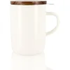 Image de Tisanière Infuseur Juliet Blanc 47,5 Cl Gris Couvercle Acacia Ogoliving