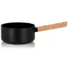 Image de Casserole Ogo Ector En Aluminium Et Manche En Bois 18 Cm Noir