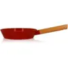 Image de Poele Sauteuse Ogo Poele Ector 20 Cm En Aluminium Revetement Ceramique Paprika Avec Manche En Bois