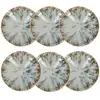 Image de Lot De 6 Assiettes Creuses Abstraites En Porcelaine 21cm Maka - Novastyl