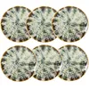 Image de Lot De 6 Assiettes À Dessert Abstraites En Porcelaine 20cm Maka - Novastyl