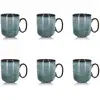 Image de Lot De 6 Mugs En Grès Bleu 40cl Aronal - Ogo Living