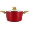 Image de Faitout 20cm Avec Revêtement Céramique Rouge - Tous Feux Colorama - Menastyl