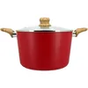 Image de Faitout 24cm Avec Revêtement Céramique Rouge - Tous Feux Colorama - Menastyl