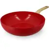 Image de Wok 28cm Avec Revêtement Céramique Rouge - Tous Feux Colorama - Menastyl