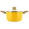 Image de Faitout 20cm Avec Revêtement Céramique Jaune - Tous Feux Colorama - Menastyl