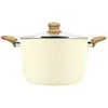 Image de Faitout 24cm Avec Revêtement Céramique Crème - Tous Feux Colorama - Menastyl