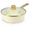 Image de Sauteuse 24cm Avec Revêtement Céramique Crème - Tous Feux Colorama - Menastyl