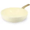 Image de Wok 24cm Avec Revêtement Céramique Crème - Tous Feux Colorama - Menastyl