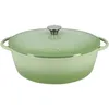 Image de Cocotte - 6020075 - Ronde - En Fonte Acier Émaillé - Vert - 7 Litres