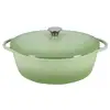 Image de Cocotte - menastyl - 6020075 - ronde - en fonte acier émaillé - vert - 7 litres MEN1709080695284