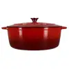 Image de Cocotte - menastyl - 6020105 - ronde - en fonte acier émaillé - rouge - 7 litres MEN1713227787716