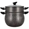 Image de Couscoussier - MENASTYL - 6020033 - En aluminium effet marbre - 9 litres - Tous feux dont induction