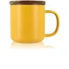 Image de Tisanière En Grès Jaune Avec Couvercle En Bois D'acacia 300ml Juliet - Ogo Living
