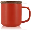 Image de Tisanière En Grès Rouge Avec Couvercle En Bois D'acacia 300ml Juliet - Ogo Living