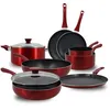 Image de Batterie De Cuisine 8 Pièces Aluminium Rouge - Tous Feux Cerise - Menastyl