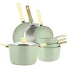 Image de Set de 7 piÈces colorama celadon - poÊles/casseroles/faitout - en aluminium - revÊtement antiadhÉsif en cÉramique