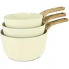 Image de Lot De 3 Casseroles Revêtement Céramique Crème - Tous Feux Creme - Menastyl