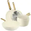 Image de Batterie De Cuisine 5 Pièces En Aluminium Recyclé Crème - Tous Feux Creme - Menastyl