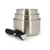 Image de Lot De 3 Casseroles Amovibles Acier Inoxydable - Tous Feux Iris - Menastyl