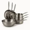 Image de Set 7 piÈces triply wok casserole poele en acier inoxydable induction - made in france