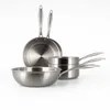 Image de Set 5 piÈces triply wok casserole poele en acier inoxydable induction - made in france
