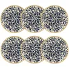 Image de Lot De 6 Assiettes Plates À Motif Bleu En Grès 27cm Heraclee - Novastyl