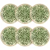 Image de Lot De 6 Assiettes Plates À Motif Vert En Grès 27cm Heraclee - Novastyl