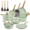 Image de Batterie De Cuisine 13 Pièces En Aluminium Recyclé Celadon - Tout Feux Colorama - Menastyl