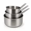 Image de Lot De 3 Casseroles En Acier Inoxydable - Tous Feux Professionnel - Menastyl
