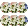 Image de Lot De 6 Assiettes Creuses En Porcelaine Floral 21cm Floralux - Novastyl