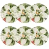 Image de Lot De 6 Assiettes À Dessert En Porcelaine Floral 21cm Floralux - Novastyl