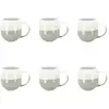 Image de Lot De 6 Mugs Vert Amande En Grès 44cl Riga - Novastyl
