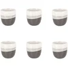 Image de Lot De 6 Tasses Expresso Marron En Grès 11cl Riga - Novastyl