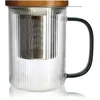 Image de Tisanière En Verre Et Anse Graphite 475ml Karl - Ogo Living