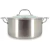 Image de Faitout triply 24cm acier inoxydable couvercle verre menastyl