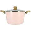 Image de Faitout 24cm Avec Revêtement Céramique Rose - Tous Feux Colorama - Menastyl