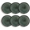Image de OGO LIVING - LOT 6 ASSIETTES PLATES GRENADA 27.5CM EN GRÈS VERT FONCÉ