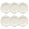 Image de Lot De 6 Assiettes Creuses En Grès Blanc 22cm Charlotte - Novastyl