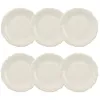 Image de Lot De 6 Assiettes À Dessert En Grès Blanc 20cm Charlotte - Novastyl