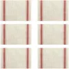 Image de Lot De 6 Sets De Table Tissé En Pvc Beige Et Rouge 45x30cm - Novastyl