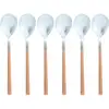 Image de Lot De 6 Cuillères De Table Marron En Acier Inoxydable Colorama - Novastyl