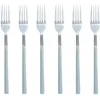 Image de Lot De 6 Fourchettes Grises En Acier Inoxydable Colorama - Novastyl