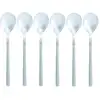 Image de Lot De 6 Cuillères De Table Grises En Acier Inoxydable Colorama - Novastyl